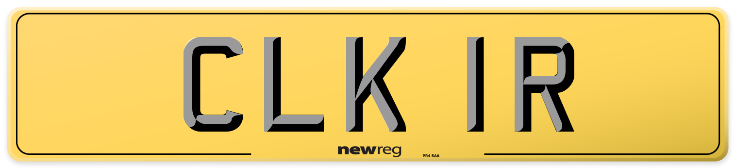 CLK 1R Rear Number Plate