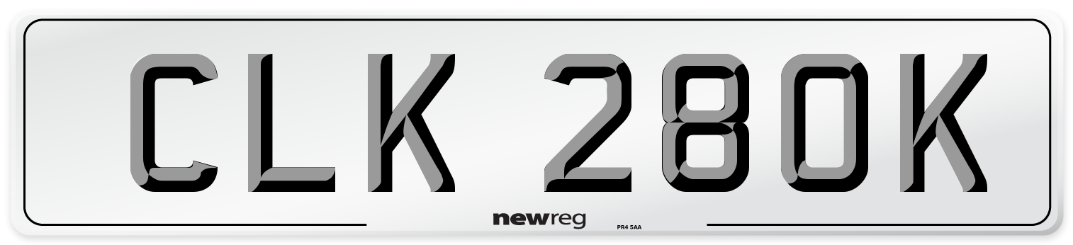 CLK 280K Front Number Plate