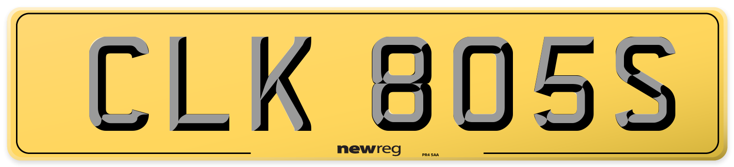CLK 805S Rear Number Plate