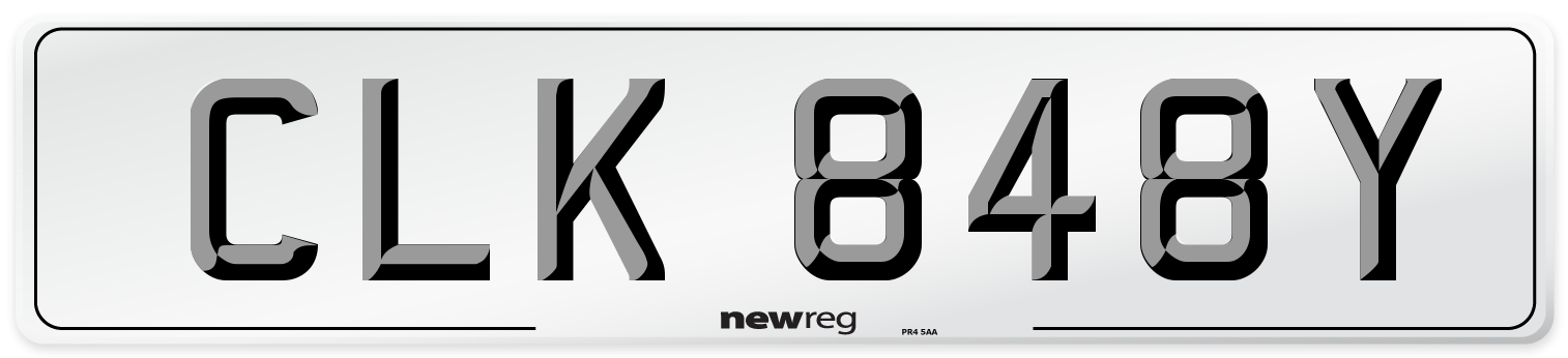 CLK 848Y Front Number Plate
