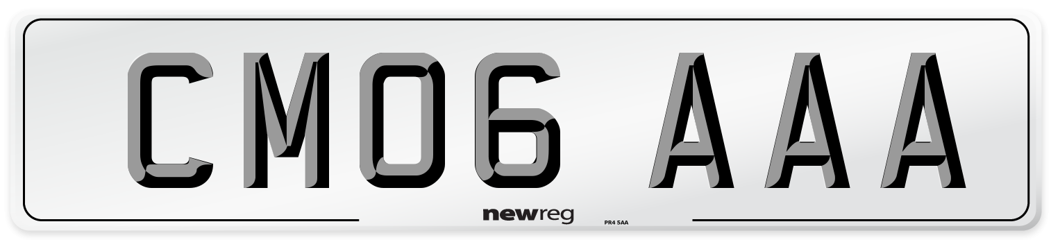 CM06 AAA Front Number Plate