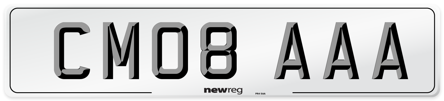 CM08 AAA Front Number Plate