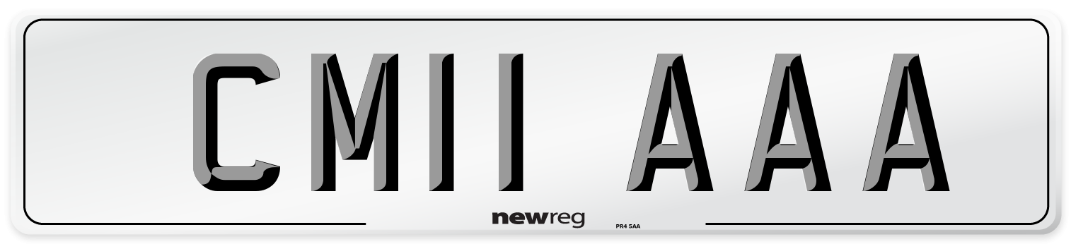 CM11 AAA Front Number Plate