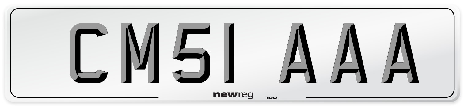 CM51 AAA Front Number Plate