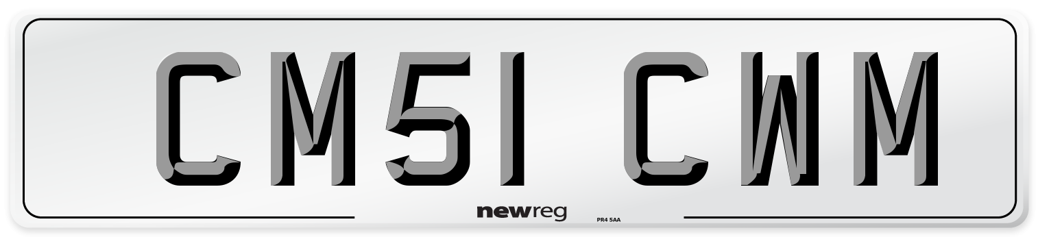 CM51 CWM Front Number Plate