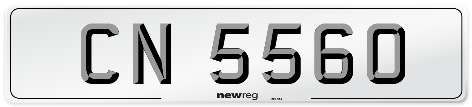 CN 5560 Front Number Plate