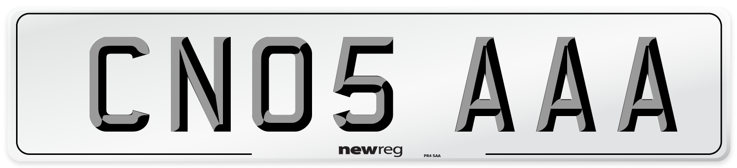 CN05 AAA Front Number Plate