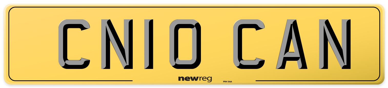 CN10 CAN Rear Number Plate