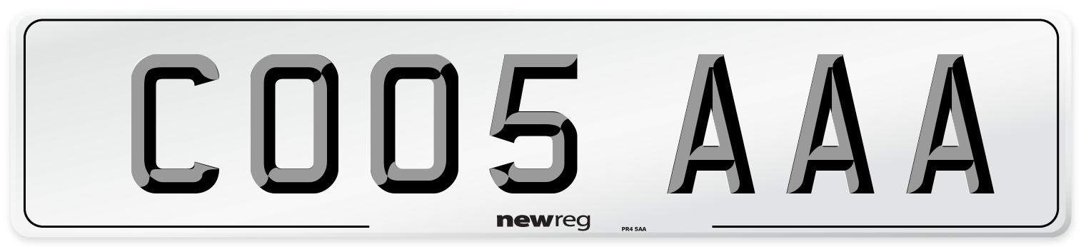 CO05 AAA Front Number Plate