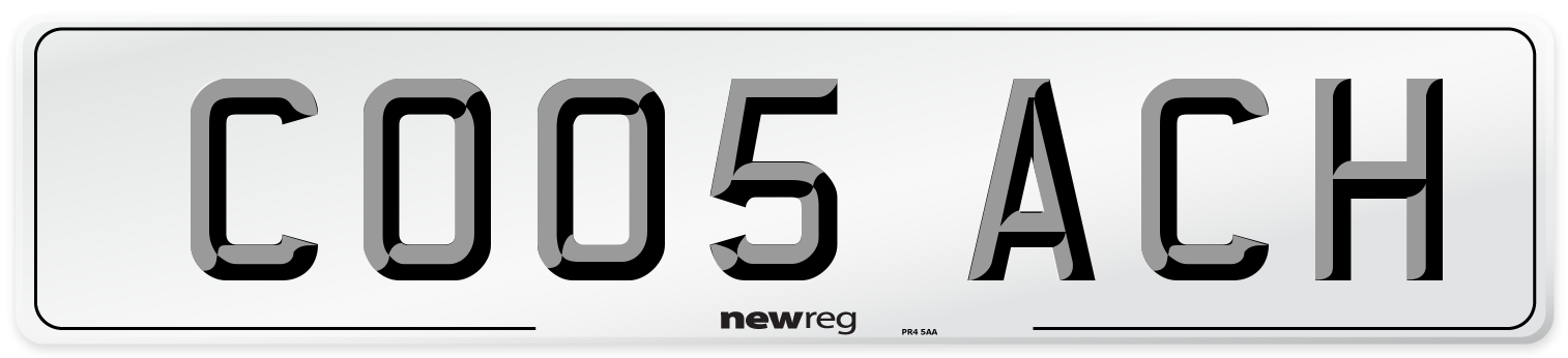 CO05 ACH Front Number Plate