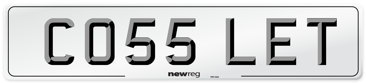 CO55 LET Front Number Plate