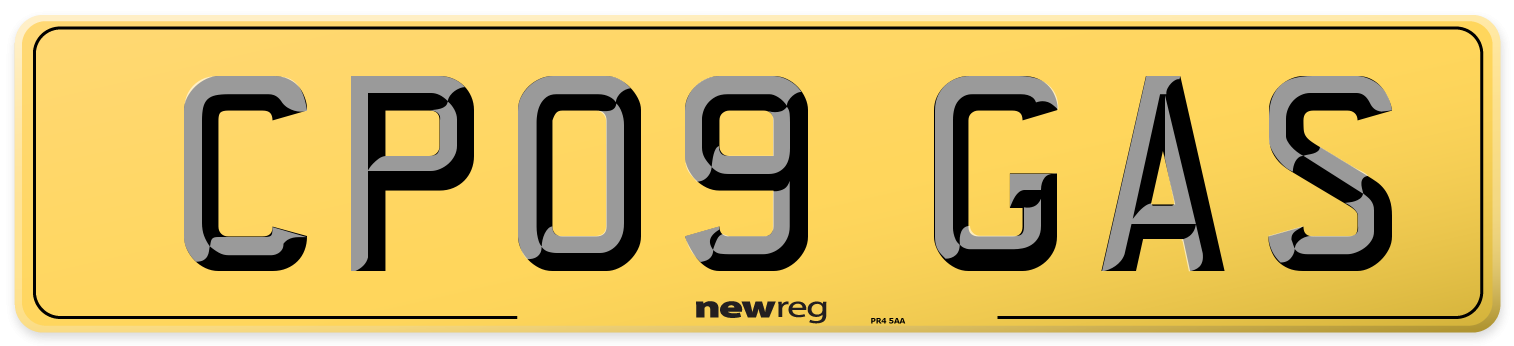 CP09 GAS Rear Number Plate
