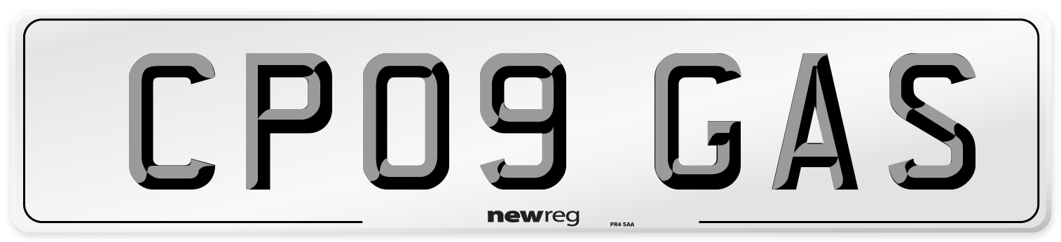 CP09 GAS Front Number Plate