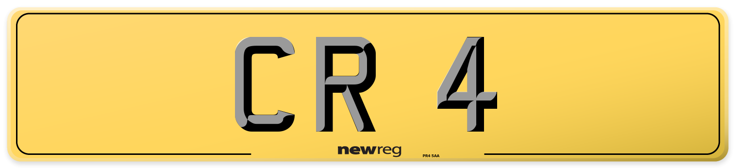 CR 4 Rear Number Plate