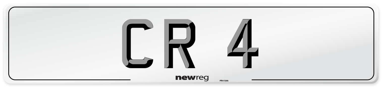 CR 4 Front Number Plate