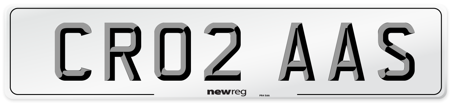 CR02 AAS Front Number Plate