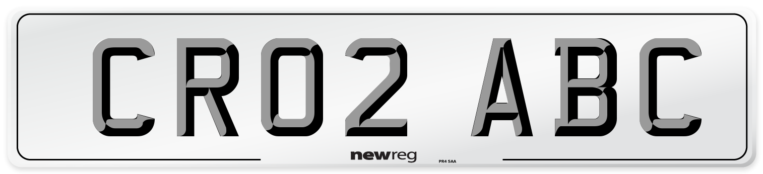 CR02 ABC Front Number Plate
