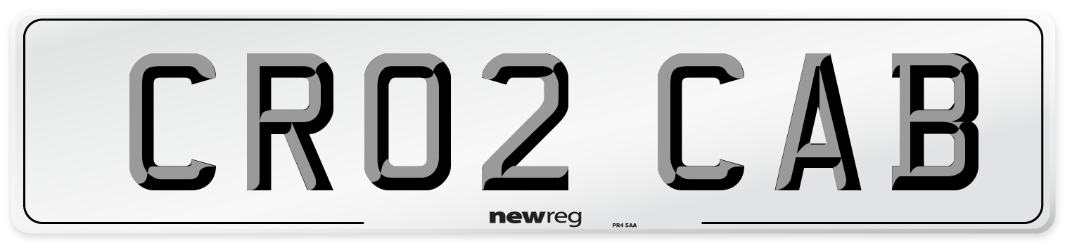 CR02 CAB Front Number Plate