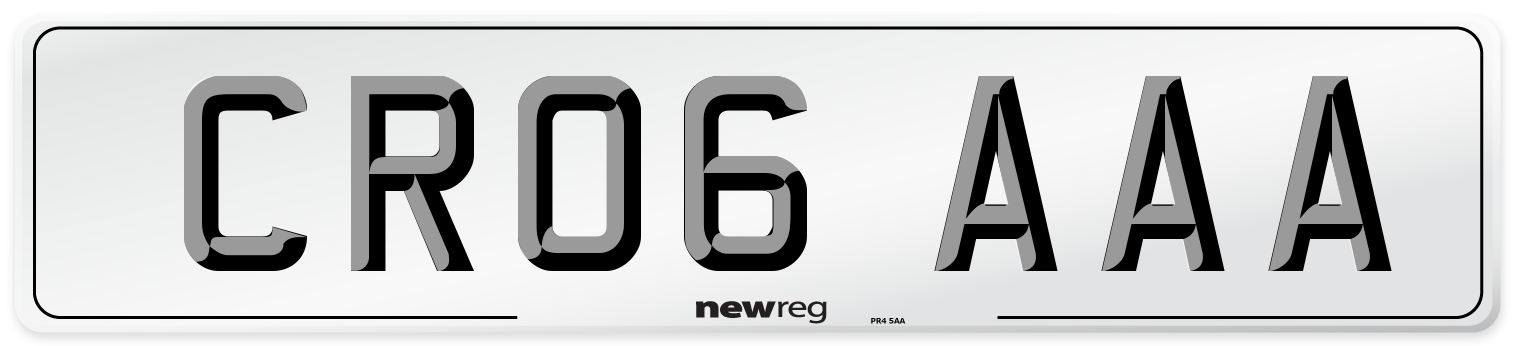 CR06 AAA Front Number Plate