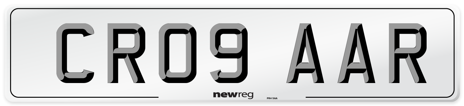 CR09 AAR Front Number Plate