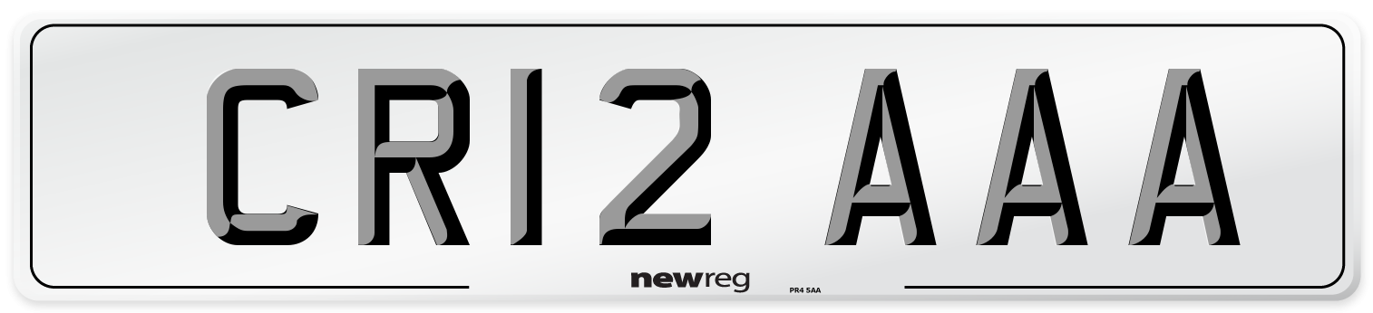 CR12 AAA Front Number Plate
