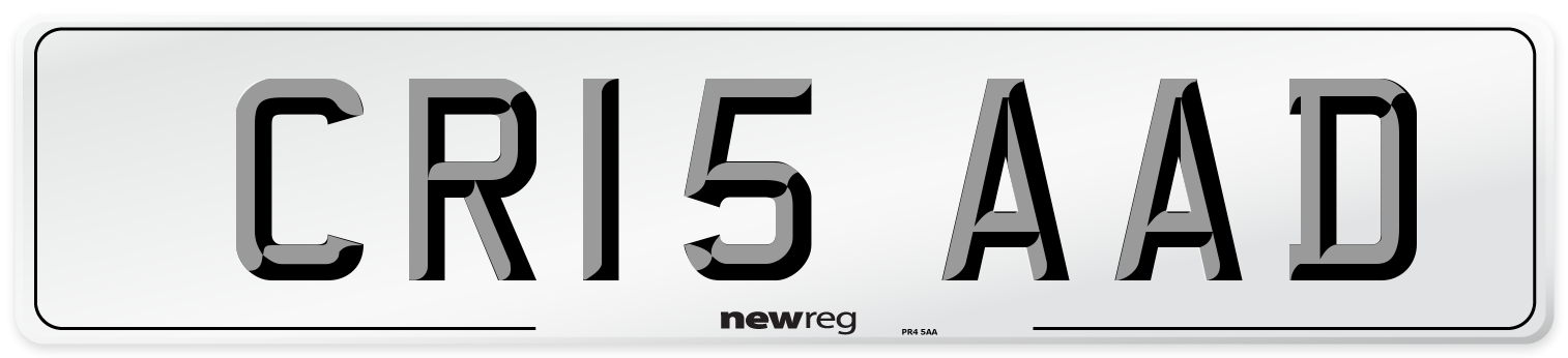 CR15 AAD Front Number Plate