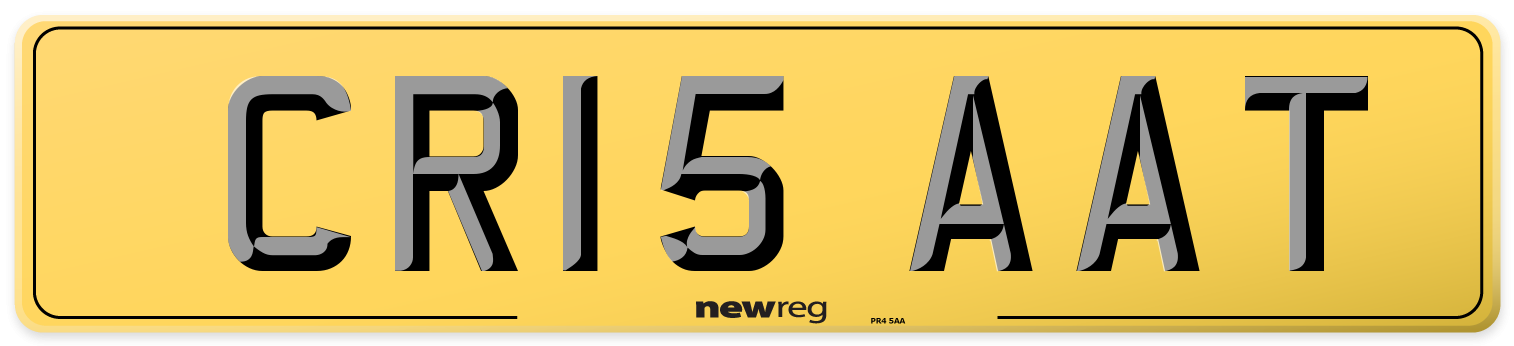 CR15 AAT Rear Number Plate