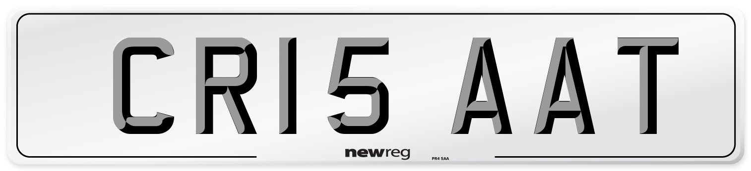 CR15 AAT Front Number Plate