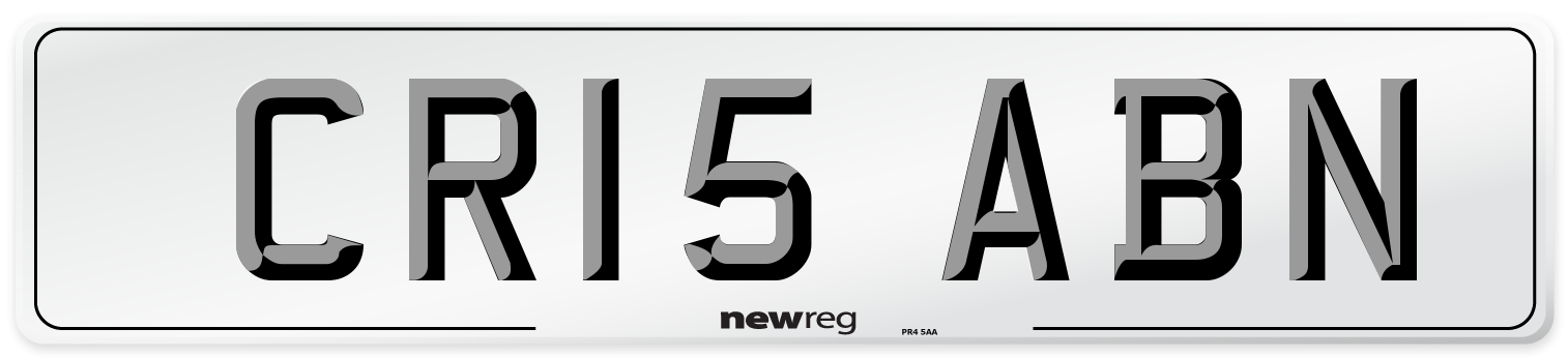 CR15 ABN Front Number Plate