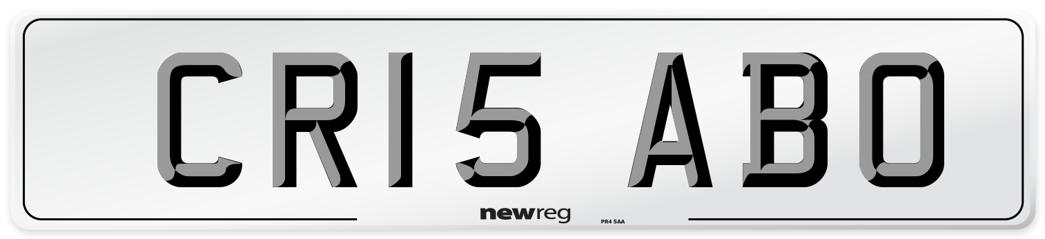 CR15 ABO Front Number Plate