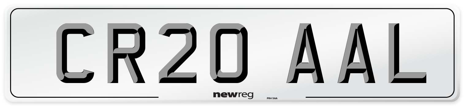 CR20 AAL Front Number Plate