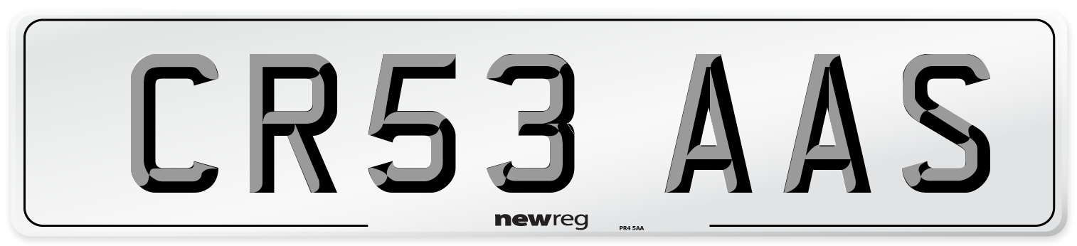 CR53 AAS Front Number Plate