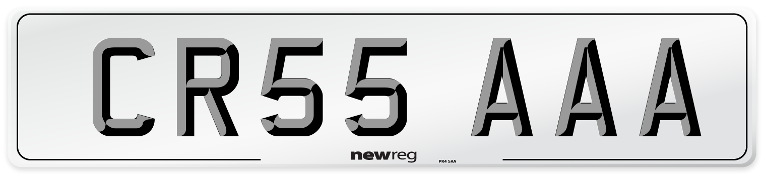CR55 AAA Front Number Plate