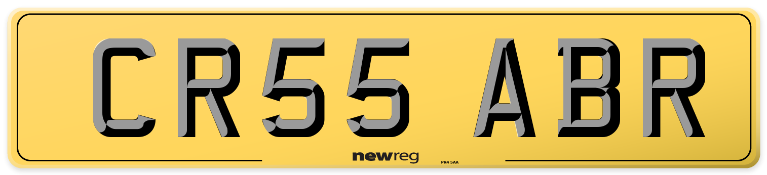 CR55 ABR Rear Number Plate