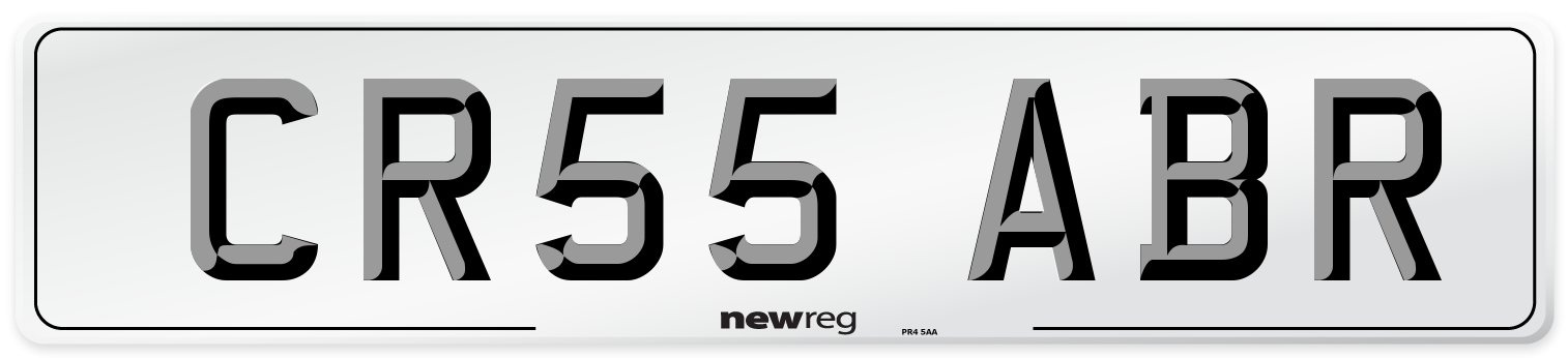 CR55 ABR Front Number Plate