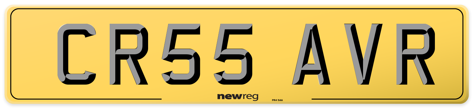 CR55 AVR Rear Number Plate