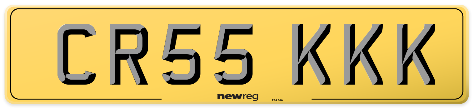 CR55 KKK Rear Number Plate