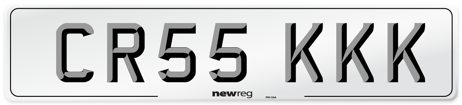 CR55 KKK Front Number Plate