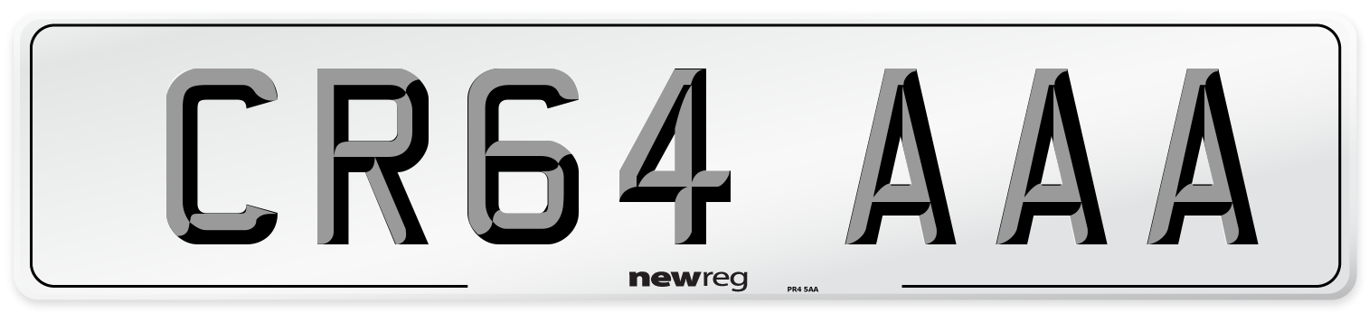 CR64 AAA Front Number Plate