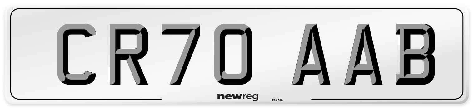 CR70 AAB Front Number Plate