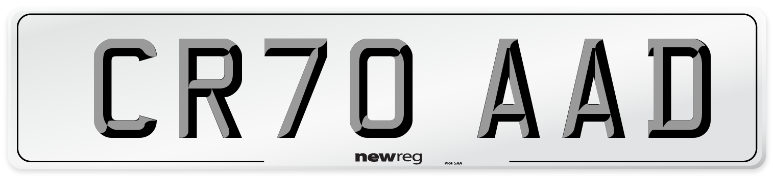 CR70 AAD Front Number Plate