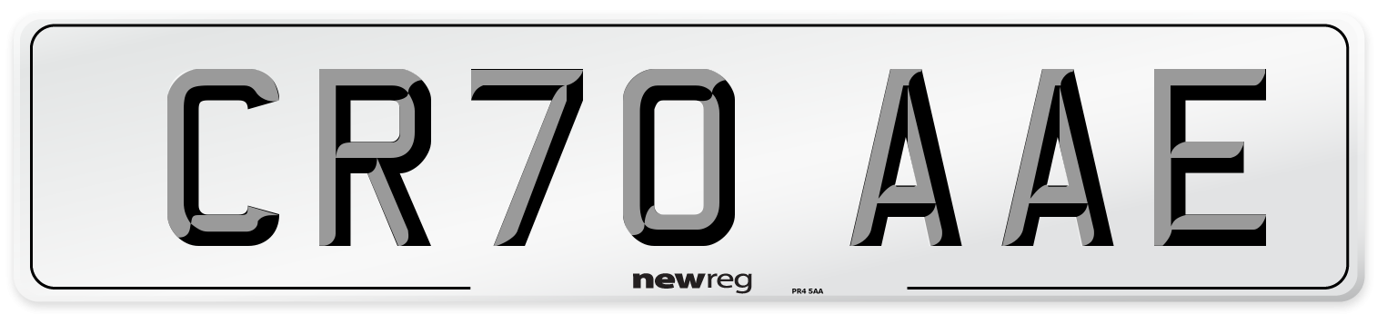 CR70 AAE Front Number Plate