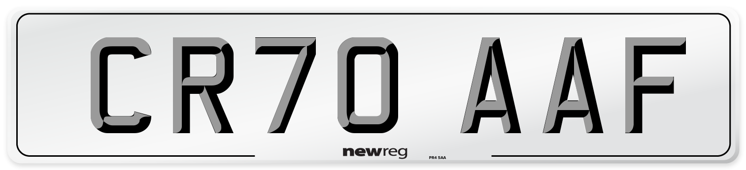 CR70 AAF Front Number Plate