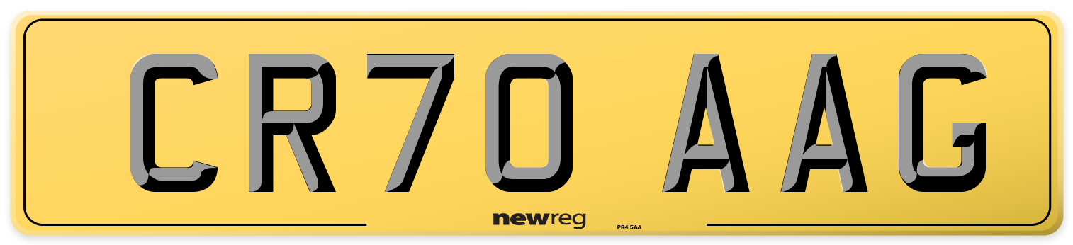 CR70 AAG Rear Number Plate