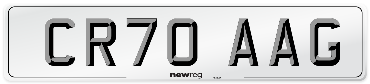 CR70 AAG Front Number Plate