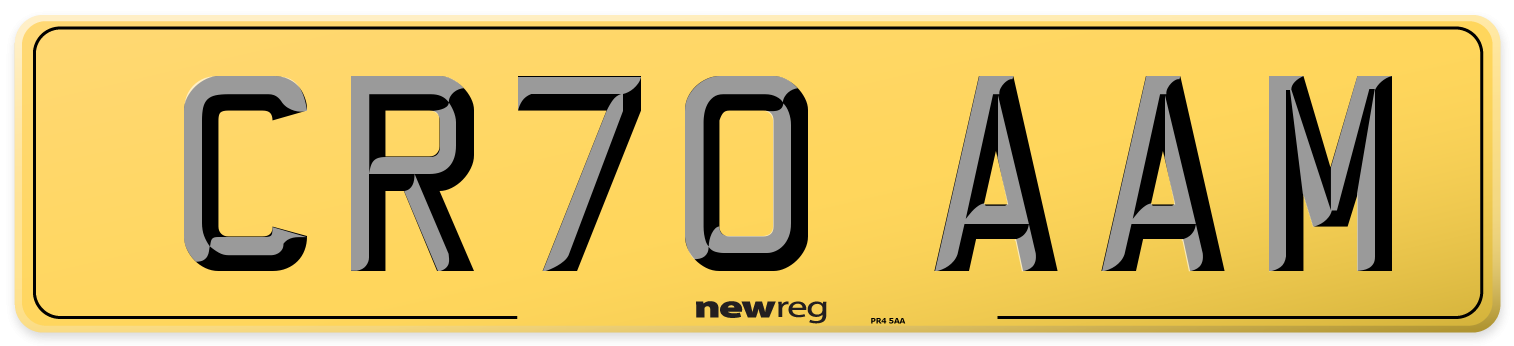 CR70 AAM Rear Number Plate