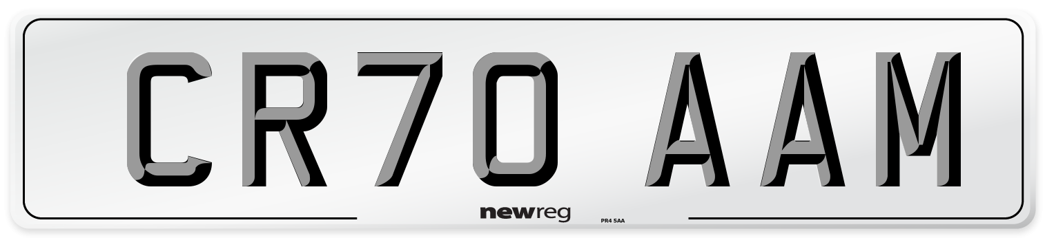 CR70 AAM Front Number Plate