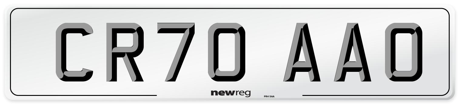 CR70 AAO Front Number Plate