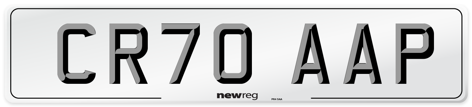 CR70 AAP Front Number Plate