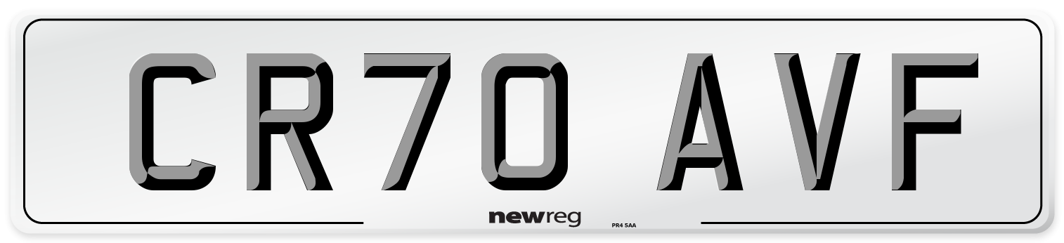 CR70 AVF Front Number Plate